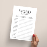 Class Reunion Word Scramble with Answer Key Printable