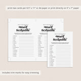 Office Retirement Party Game Printable Word Scramble with Answer Key