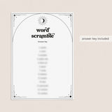 Printable Halloween Word Scramble with Answers Digital Download