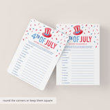 4th of July Word Scramble with Answers Printable