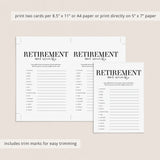 Retirement Word Scramble with Answers Printable