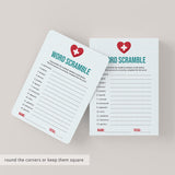 Nurses Party Game Word Scramble with Answers Printable
