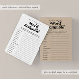 Office Retirement Party Game Printable Word Scramble with Answer Key