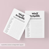 Birthday Party Word Scramble Printable