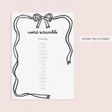 Valentine's Day Word Scramble Game Digital Download