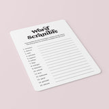 Birthday Party Word Scramble Printable