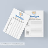 Printable Hanukkah Word Scramble with Answers