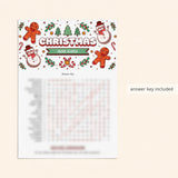 Printable Christmas Word Search with Answers