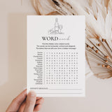 Wine Party Word Find Game with Answer Sheet