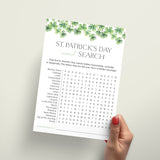 St Patricks Theme Word Search Printable