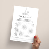 Wine Party Word Find Game with Answer Sheet