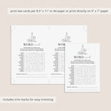 Wine Party Word Find Game with Answer Sheet