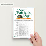 St Patricks Day Game Bundle Printable Green and Orange