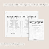 Retirement Party Would He Rather Game Cards Printable