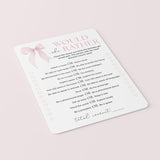 Would She Rather Printable Bow Birthday Party Game
