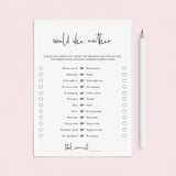Girl Birthday This or That Game Printable by LittleSizzle