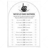 Bachelorette Would She Rather Questions Bride or Die Theme Printable by LittleSizzle