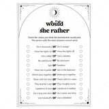 Printable Bachelorette Would She Rather Questions | The Coven by LittleSizzle