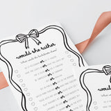 Dirty Would She Rather Bachelorette Game Printable