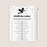 Let's Go Witches Bridal Shower Game Would She Rather Digital Download by LittleSizzle