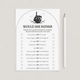 Bachelorette Would She Rather Questions Bride or Die Theme Printable by LittleSizzle