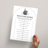 Bachelorette Would She Rather Questions Bride or Die Theme Printable