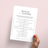 Printable Would She Rather Birthday Game for Teen Girl