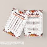 Friendsgiving Would You Rather Questions Printable
