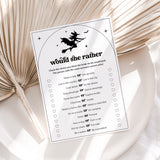 Let's Go Witches Bridal Shower Game Would She Rather Digital Download