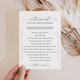 Minimalist Retirement Party Games Bundle Printable