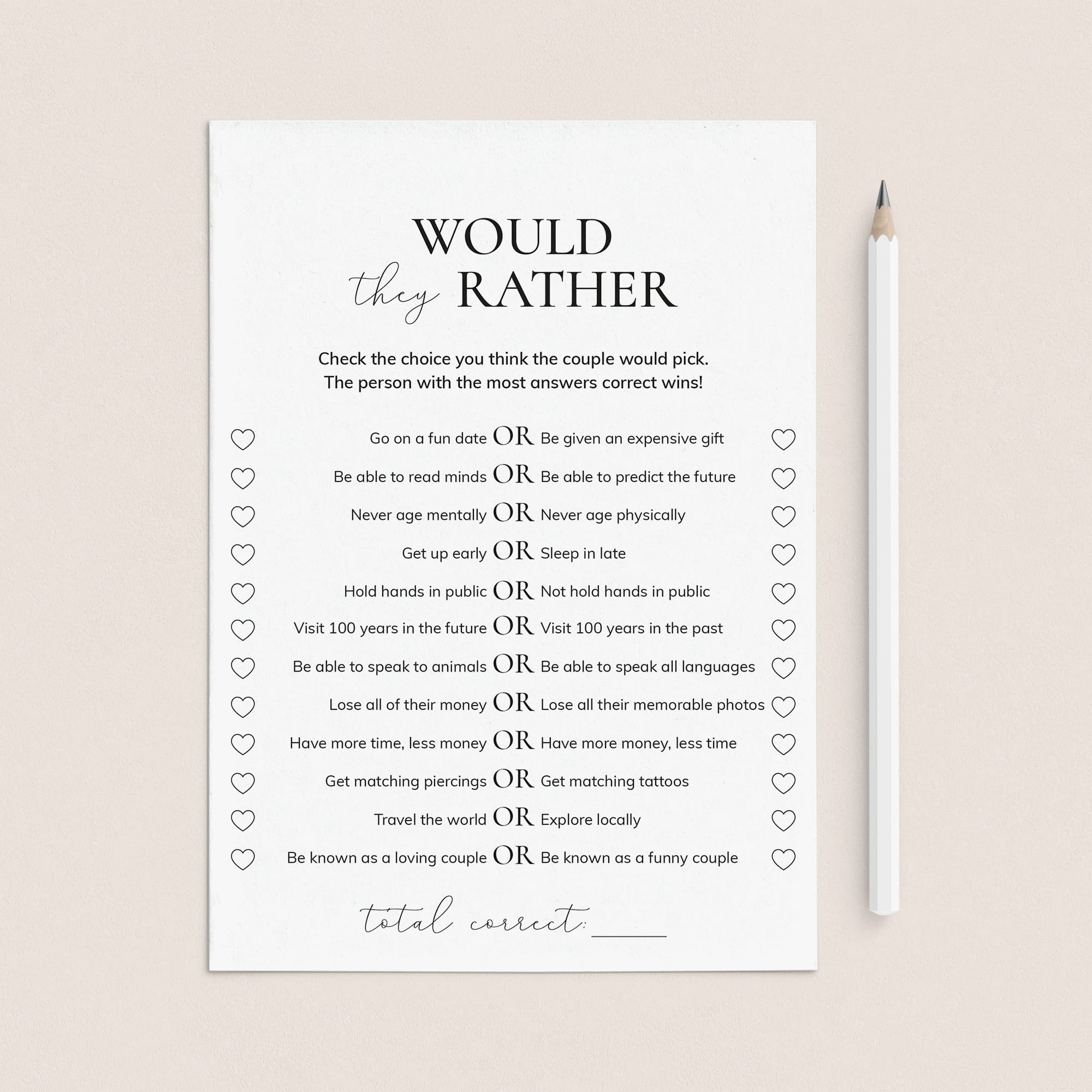 Printable Anniversary Would They Rather Questions by LittleSizzle