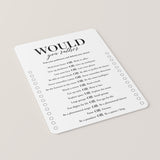 Office Would You Rather Questions Printable