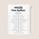 Printable Office Party Game Would You Rather by LittleSizzle