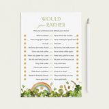 Would You Rather Questions for St Patricks Day Printable by LittleSizzle