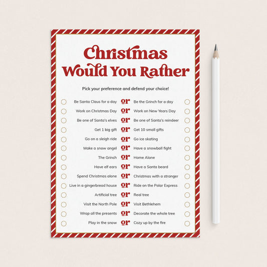 Christmas Would You Rather Questions for Adults by LittleSizzle
