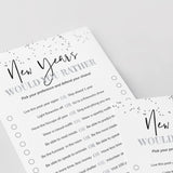 New Year's Would You Rather Questions Printable