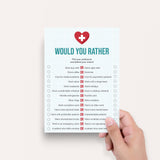 Printable Nurse Would You Rather Game This or That