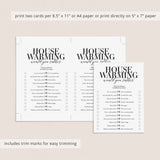 Housewarming Would You Rather Questions Printable