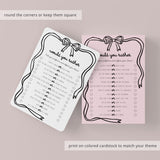 Would You Rather Questions for Girls Night In Coquette Bow Theme