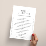 Icebreaker Would You Rather Questions for Adults Printable