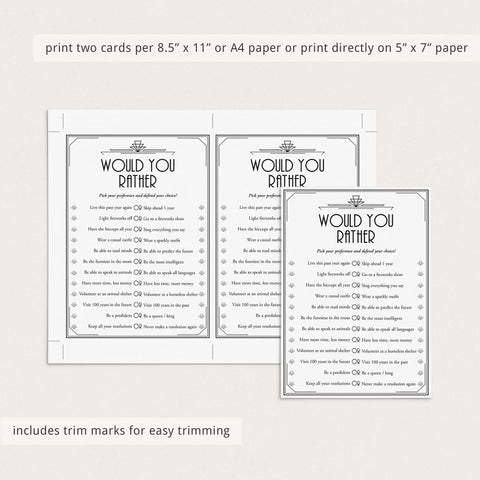 Gatsby New Year's Eve Party Games and Activities Bundle Printable ...