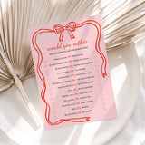 Printable Ladies Night Games Coquette Wavy Border