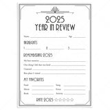 2025 Year in Review Cards for Gatbsy New Years Party by LittleSizzle