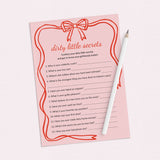 Wavy Border Galentines Day Games Printable Red and Pink