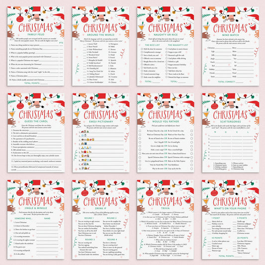 Let's Get Lit Christmas Party Games Bundle by LittleSizzle