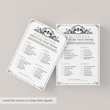 Popular Halloween Party Games Bundle Printable Black & Gold Skull