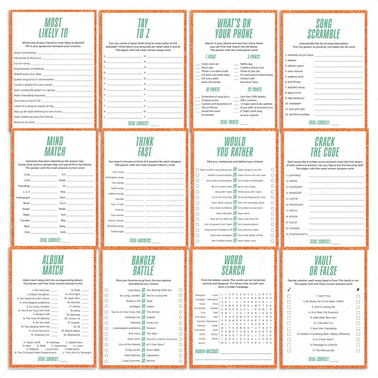 In My Showgirl Era Party Games and Activities Printable by Littlesizzle