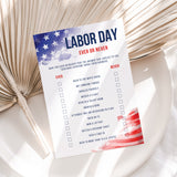 Labor Day Ever or Never Game Printable