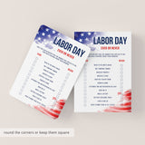 Labor Day Ever or Never Game Printable