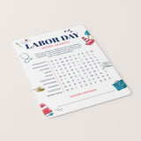 Printable Labor Day Word Search with Answers